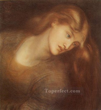  med Painting - Aspecta Medusa Pre Raphaelite Brotherhood Dante Gabriel Rossetti